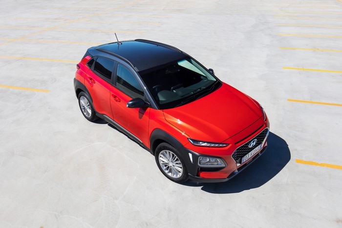 Red Hyundai Kona Elite from 2017-18
