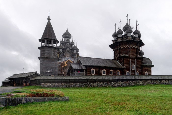 Kizhi Pogost wooden churches in Karelia, Russia