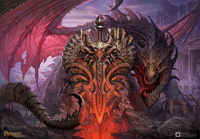 Dragon Eternity Dragon with Sword