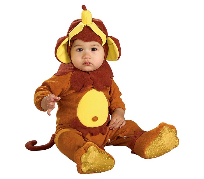 Baby in a monkey costume