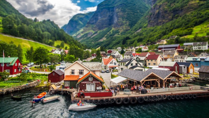 4K Undredal Village Houses Norway Marinas