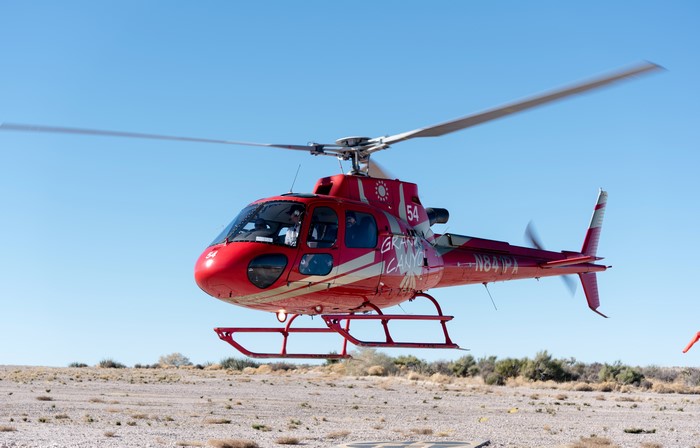 Red Grand Canyon Helicopter