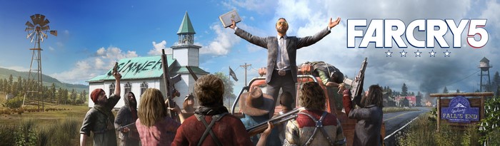 Far Cry 5: Joseph Seed preaching to followers
