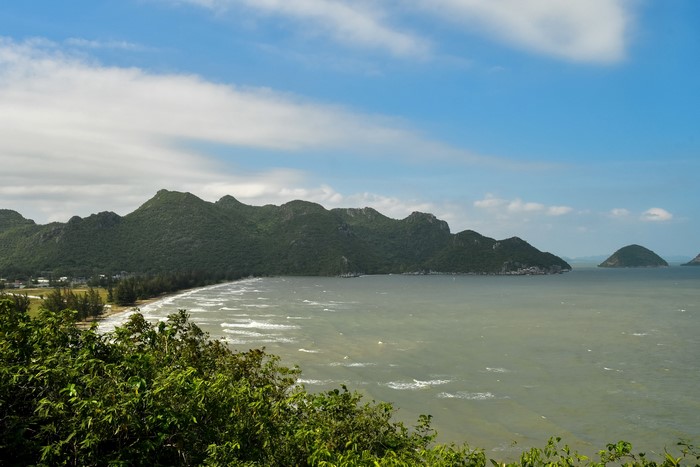 Coastal mountains and bay in Thailand