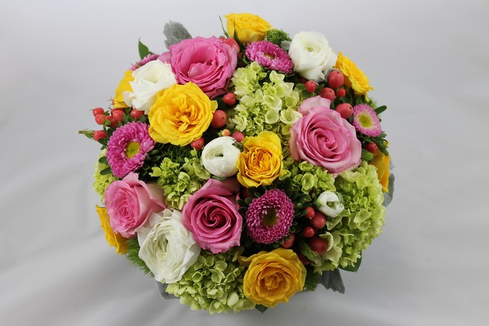 Bouquet of Roses, Hydrangea, Ranunculus, and Asters