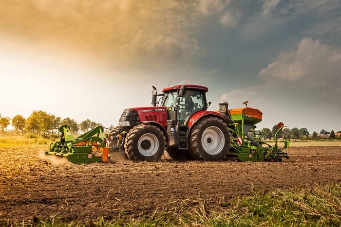 Case IH Puma 160 CVX tractor plowing a field