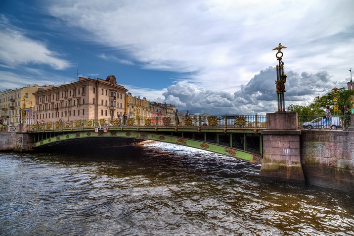 Bridge over Fontanka River in St. Petersburg, Russia