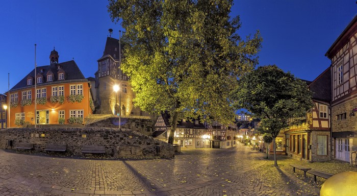 Idstein Hesse Germany Evening Street Scene