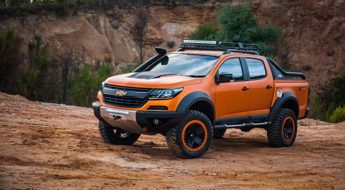 Orange Chevrolet Colorado Xtreme Concept Pickup Truck