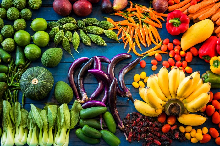 Assortment of Fresh Fruits and Vegetables