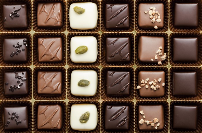 Box of assorted chocolates