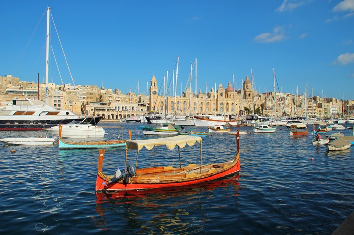 Boats in Birgu, Malta