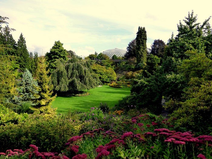 Queen Elizabeth Park, Canada, with a geodesic dome