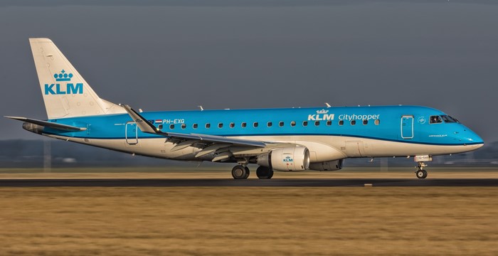 KLM Embraer E175 PH-EXG on runway