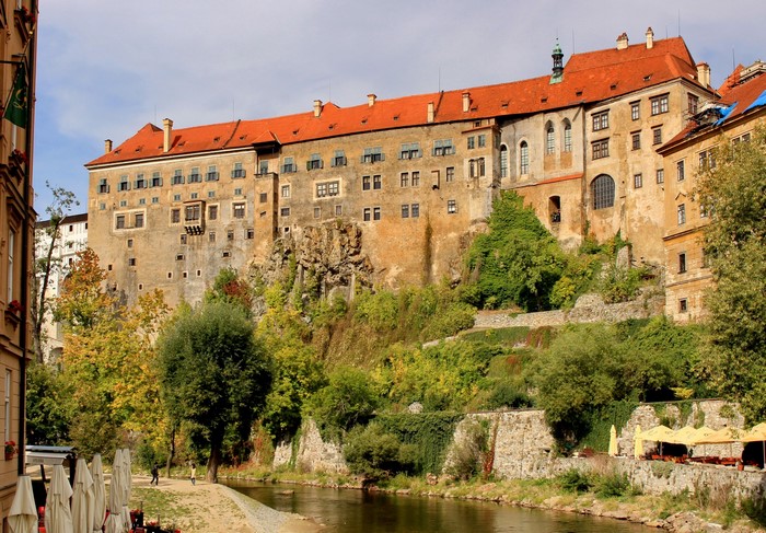 Cesky Krumlov Castle and Vltava River, Czech Republic