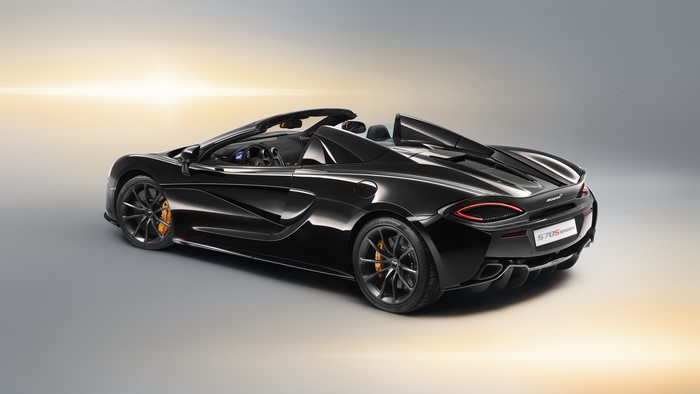 Black McLaren 570S Spider Design Edition 4K
