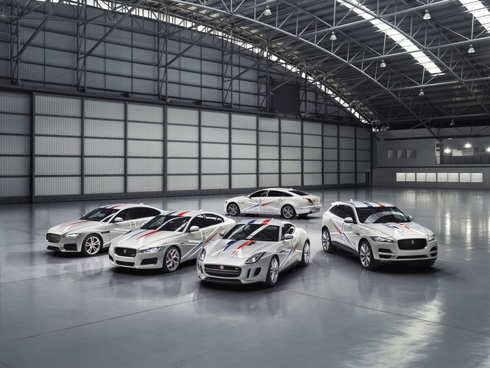 Jaguar Cars in a Warehouse