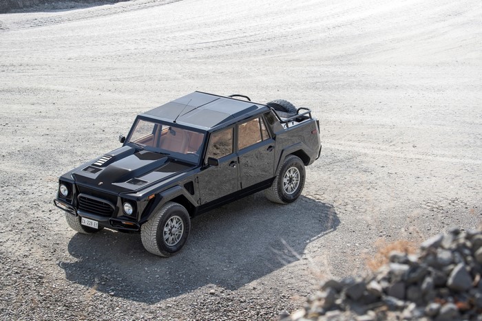 Black 1990-92 Lamborghini LM002 SUV