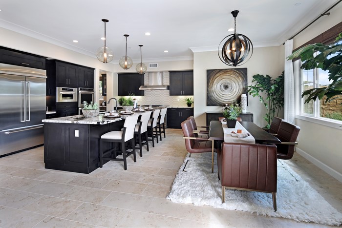 Modern Kitchen and Dining Area with Island