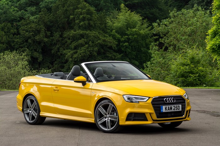Yellow Audi A3 Cabriolet 1.4 TFSI S line