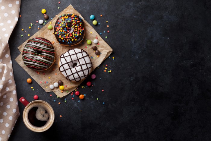 Coffee and Donuts with Sprinkles
