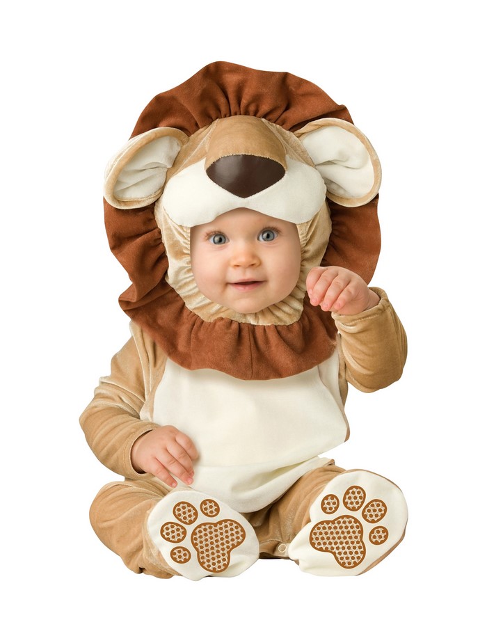 Baby in a lion costume