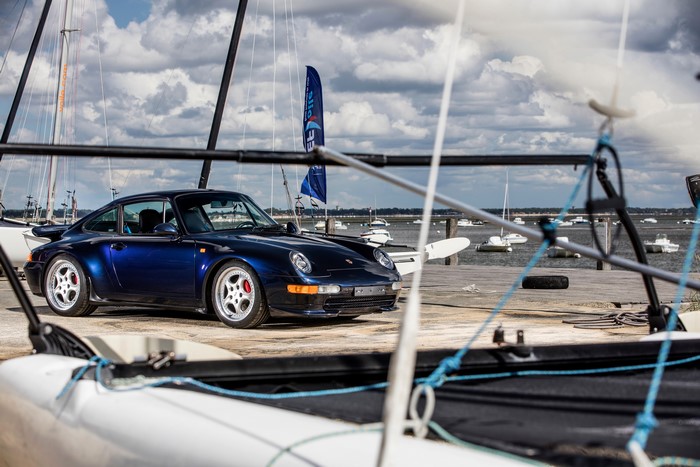 Blue 1995-97 Porsche 911 Carrera RS 3.8 Coupe