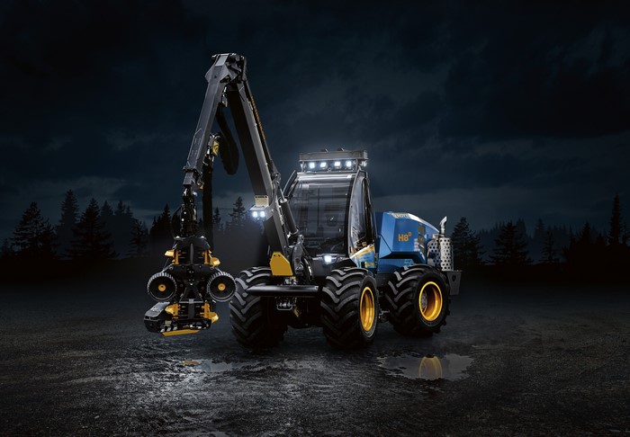 2017-18 Rottne H8D harvester at night