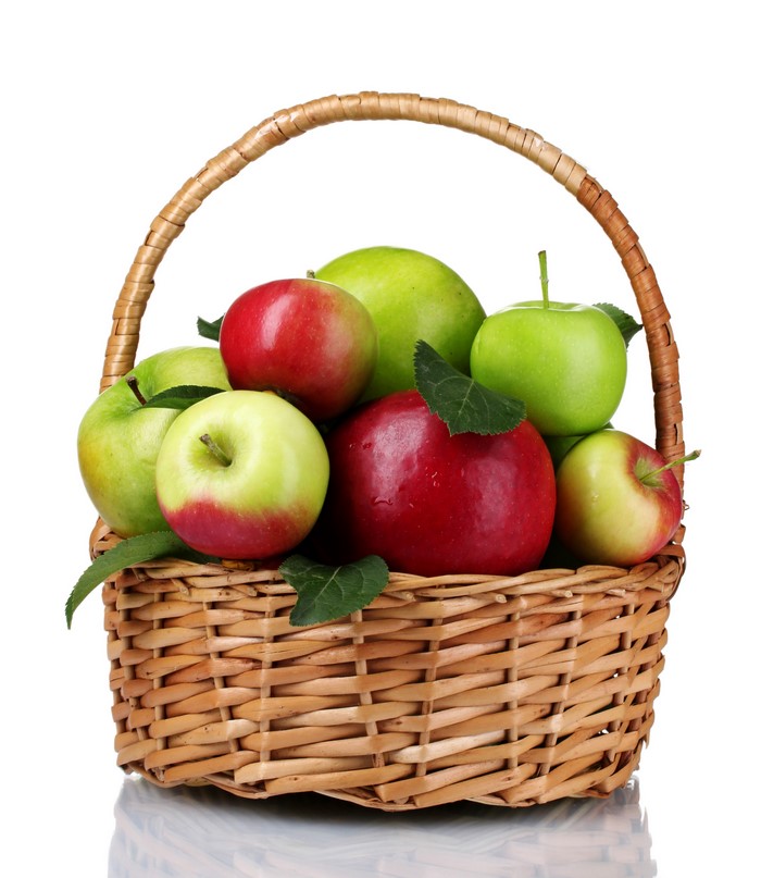 Apples in a wicker basket