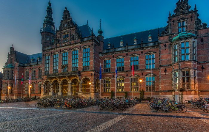 Groningen University Building in the Evening