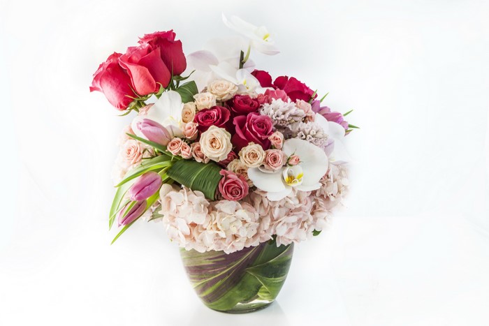 Bouquet of Roses, Orchids, and Hydrangeas