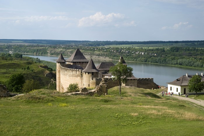 Khotyn Fortress on the Dniester River in Ukraine