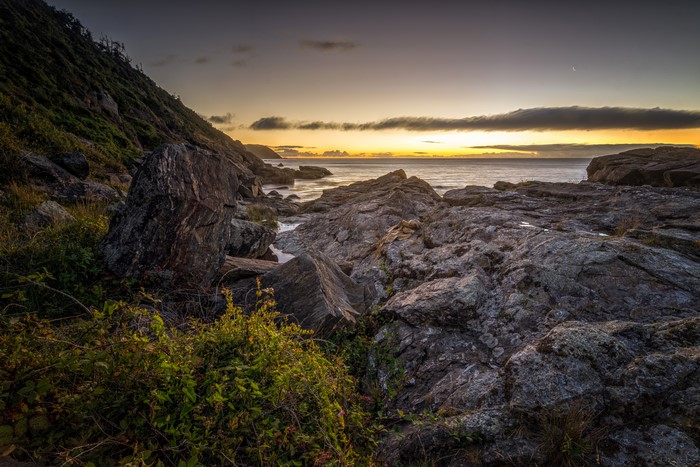 4K Coast of Valdivia, Chile at Sunrise
