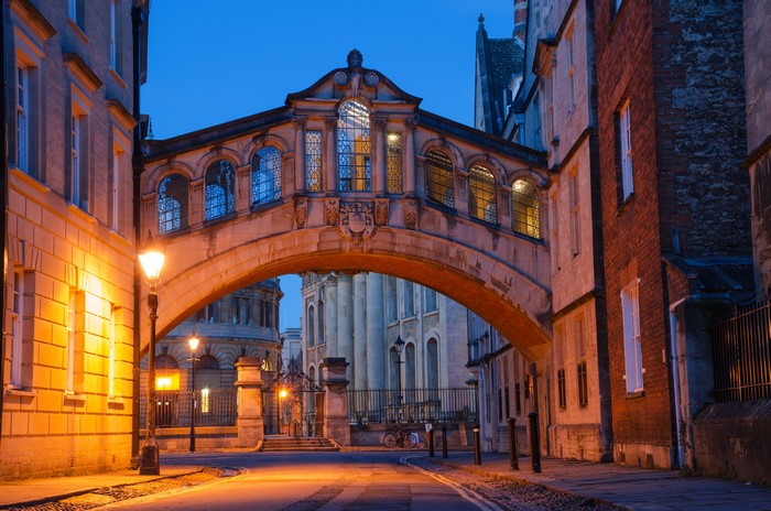Bridge of Sighs, Oxford, England at Night