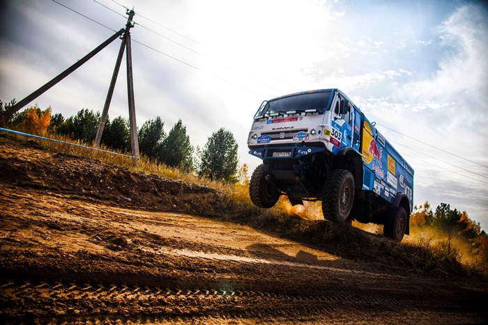 KAMAZ 303 Rally Truck Jumping Dirt Hill