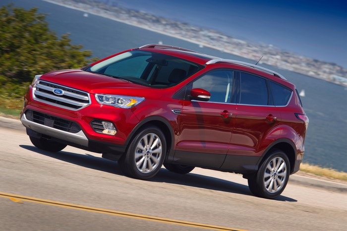 Red 2017 Ford Escape Titanium