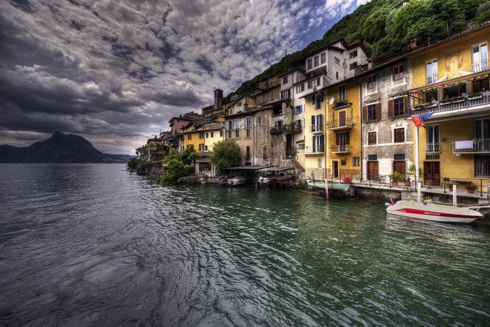 Village of Gandria on Lake Lugano, Switzerland