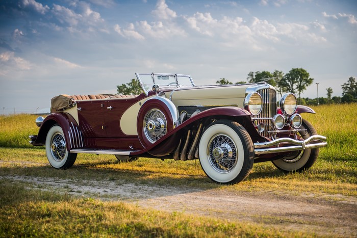 1933 Duesenberg SJ Phaeton LWB convertible car