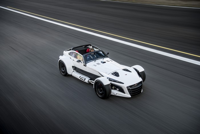 4K 2018 Donkervoort D8 GTO-40 White Sports Car in Motion