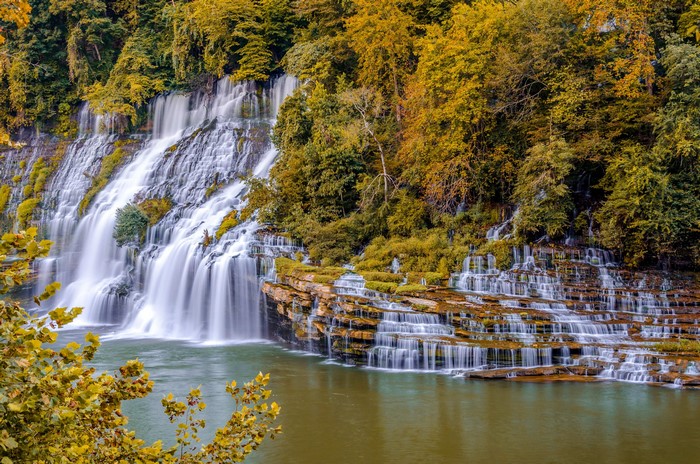 Burgess Falls State Park, Tennessee, USA, Autumn Waterfalls
