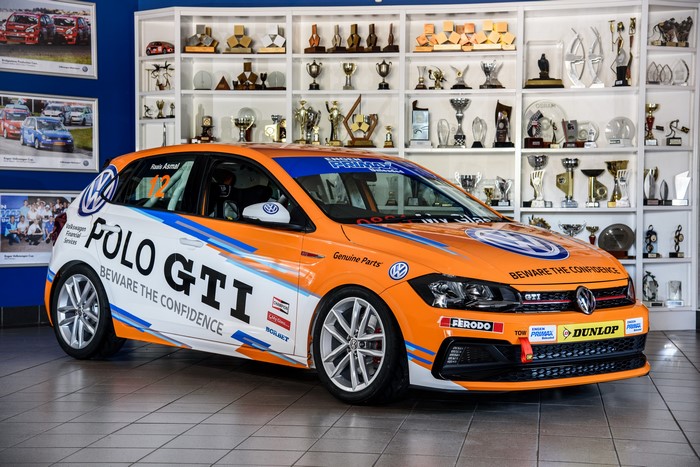 2018 Polo GTI Cup race car with driver Rais Asmal