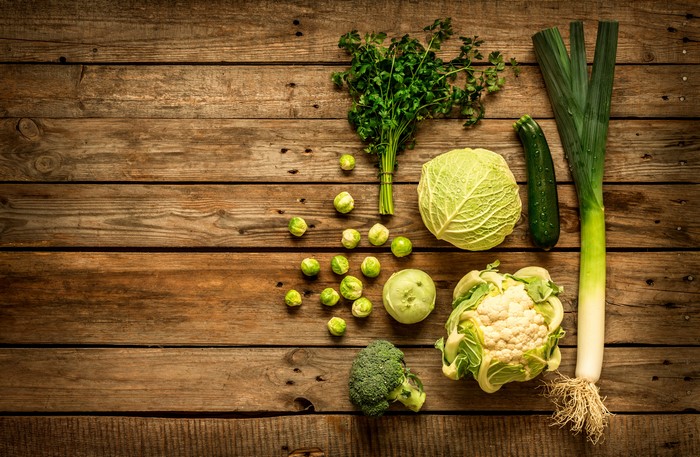Vegetables on Wood Planks