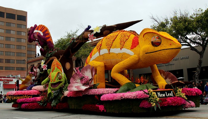 Chameleon float in Pasadena, California