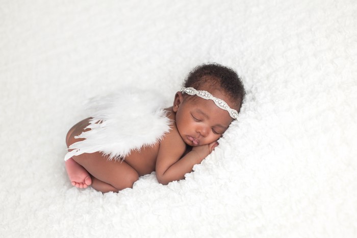 Infant with Angel Wings and Headband