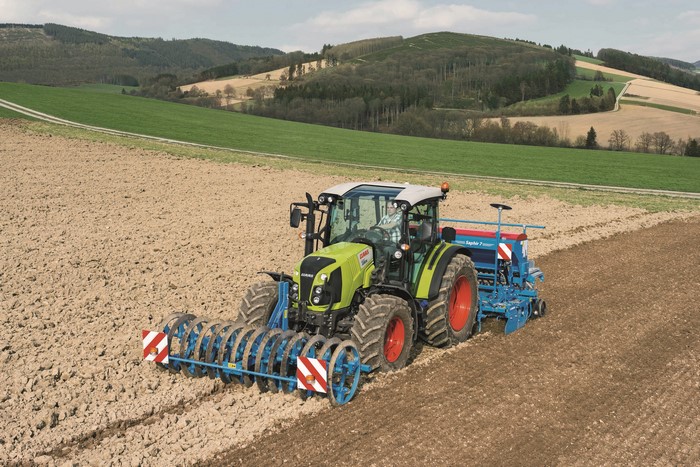 4K Claas Arion 420 Tractor Working in Field