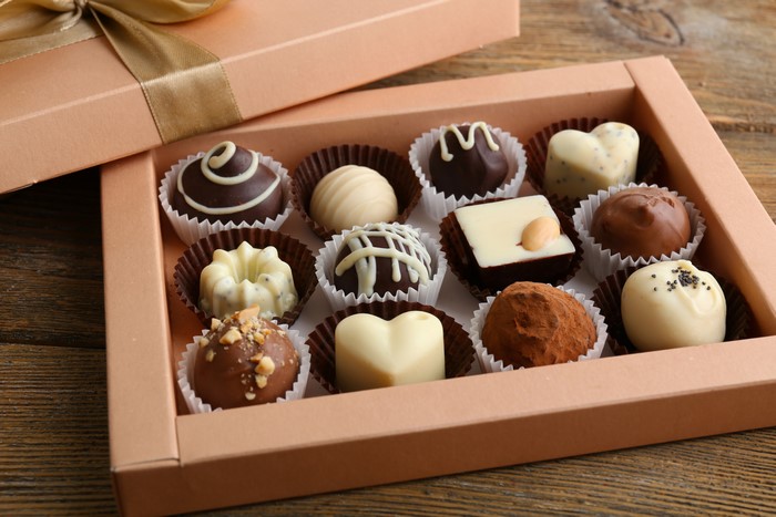 Box of assorted chocolates