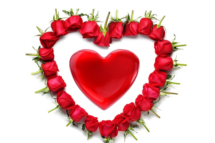 4K Roses Heart Valentine's Day