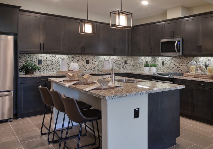 Modern Kitchen with Island and Pendant Lights