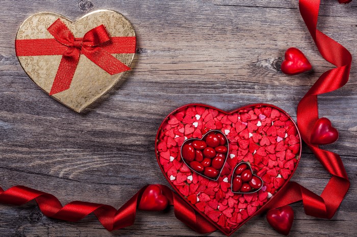 Valentine's Day Heart Gift Box with Ribbon