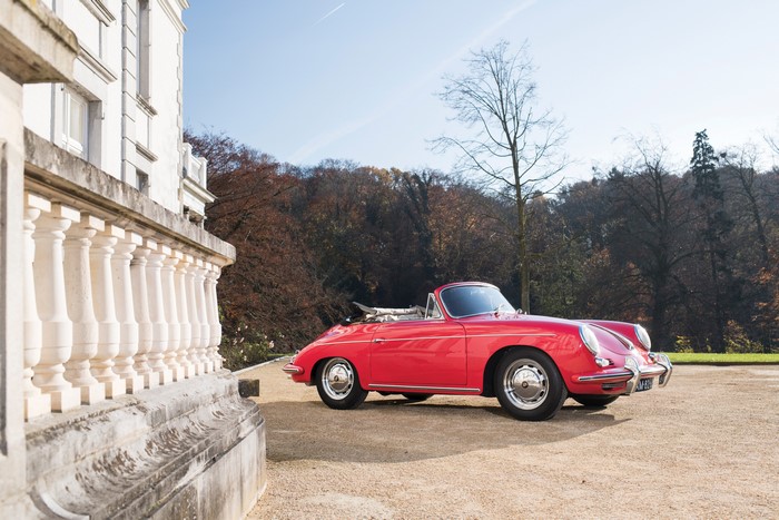 Red 1963-65 Porsche 356C 1600 Cabriolet